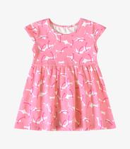Vestido Verão Menina Estampa Rotativa Rovi Kids Rosa