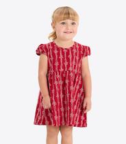 Vestido Verão Menina Estampa Rotativa Rovi Kids Vermelho