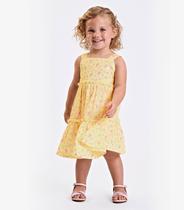 Vestido Verão Menina Midi Estampado Trick Nick Amarelo