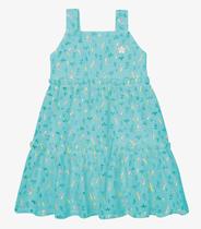 Vestido Verão Menina Midi Estampado Trick Nick Azul