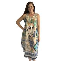 Vestido Verão Trapézio De Viscose Mulher Africana Plus Size