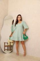 Vestido verde agua
