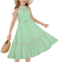 Vestido Verde Claro GRACE KARIN para Meninas (Tamanho 10-12) - Verão