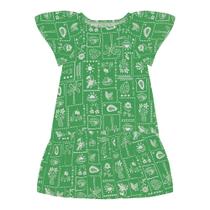 Vestido Verde Infantil Pulla Bulla Menina - 53420-1369 Vestido Verde Infantil Pulla Bulla Menina - 53420-1369