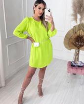 Vestido verde limão