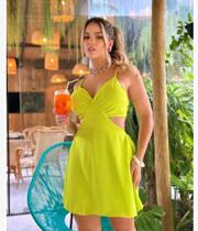 Vestido verde limão