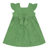 Vestido Verde Primeiros Passos Pulla Bulla Menina - 53317-67 Vestido Verde Primeiros Passos Pulla Bulla Menina - 53317-67