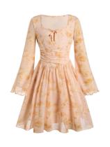 Vestido Verdusa Girl Floral Mesh Boho de Manga Comprida 10 Anos