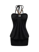 Vestido Verdusa Leopard Halter Mini Y2k Western Bodycon feminino Vestido Verdusa Leopard Halter Mini Y2k Western Bodycon feminino