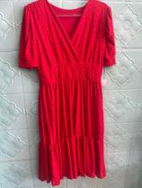 Vestido vermelho clássico feminino -Tamanho G