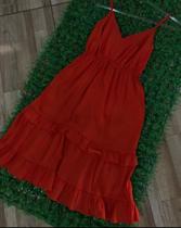 Vestido Vermelho de alça Tamanho P