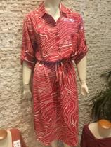 Vestido vermelho estampado