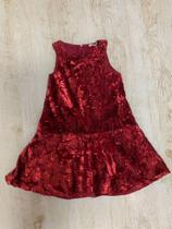 Vestido Vermelho Festa Infantil TAM 10 Vestido Vermelho Festa Infantil TAM 10