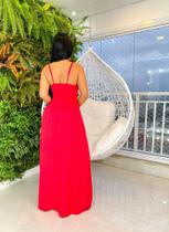 Vestido vermelho gravatinha tam m