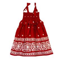 Vestido Vermelho Infantil Estampa Vovó Noel Precoce 4334