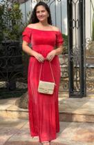 Vestido Vermelho Lurex