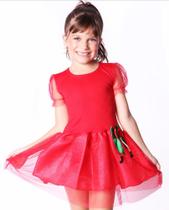 Vestido vermelho natal infantil