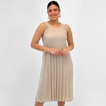 Vestido Via Tricot Midi Regata em Tricot Feminino Vestido Via Tricot Midi Regata em Tricot Feminino