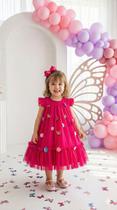 Vestido Vila Lele Jardim das Borboletas para Bebê - Pink