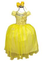 Vestido Vila Lele Longo Jardim Encantado Borboletas Amarelo