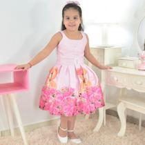 Vestido Vintage Infantil: Estampado com Lindo Urso