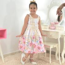 Vestido Vintage Infantil Floral Rosa: Um Toque de Elegância Retrô