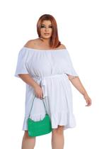 Vestido viscolinho plus size ciganinha