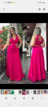 Vestido viscolinho plus size na cor vermelha