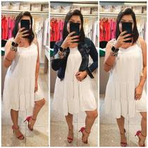 Vestido viscose branco