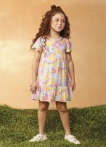 Vestido Viscose Flores e Cogumelos - Bugbee