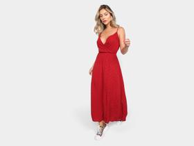 Vestido Vista Magalu Midi Queen Transpassado