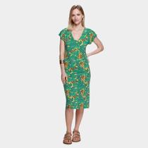 Vestido Volare Tubinho Midi Decote V Manga Japonesa Vestido Volare Tubinho Midi Decote V Manga Japonesa