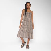 Vestido Volcom Midi Evasê Snakedown Vestido Volcom Midi Evasê Snakedown