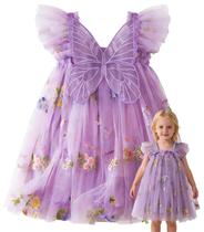 Vestido Vsaiddt Baby Butterfly Tulle Fairy 1st Birthday Purple