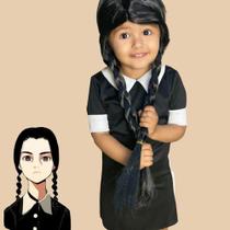 Vestido Wandinha Addams Fantasia Infantil