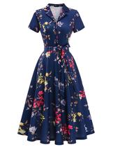 Vestido Wedtrend 1940s com decote em V 1950, comprimento de chá WTP30001 para mulheres Vestido Wedtrend 1940s com decote em V 1950, comprimento de chá WTP30001 para mulheres