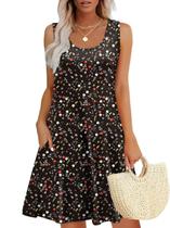 Vestido WEESO primavera verão 2025 tropical solto com decote em V 3GG feminino