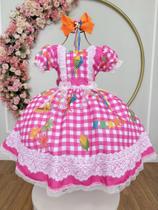 Vestido Xadrez Festa Junina Infantil Rosa Branco Balãozinho Junino Caipira Quadrilha Rodado Sinhá Vestido Xadrez Festa Junina Infantil Rosa Branco Balãozinho Junino Caipira Quadrilha Rodado Sinhá