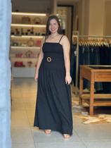 Vestido yanca alça preto secia