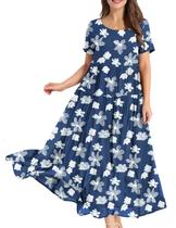 Vestido YESNO casual, solto, boêmio, floral, longo, maxi beach