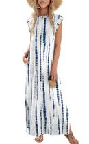 Vestido Zeagoo com estampa floral sem mangas Maxi Summer Beach 2025