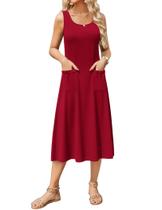 Vestido Zeagoo Summer Casual Regata Feminino com Estampa Floral Vestido Zeagoo Summer Casual Regata Feminino com Estampa Floral