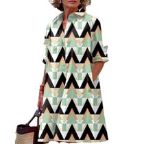 Vestido Zhyaj Fashion Polka Dot Midi de manga comprida para mulheres 2025