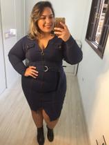 Vestido Zíper Tubinho Plus Size