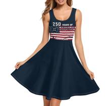 Vestido ZWPINITUP 17762026 EUA 250º aniversário feminino 3GG Vestido ZWPINITUP 17762026 EUA 250º aniversário feminino 3GG