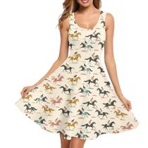 Vestido ZWPINITUP sem mangas de verão casual com bolsos Vestido ZWPINITUP sem mangas de verão casual com bolsos