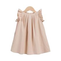 Vestidos Casuais Coreanos Infantis De Verão Para Meninas De 0 a 5 Anos, Vestido Sólido Fofo E Doce