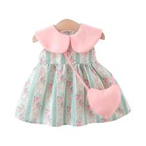 Vestidos de bebê menina verão floral bonito menina vestidos de princesa roupas de meninas doces