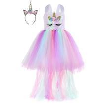 Vestidos de dança, saias, fantasias, vestido de unicórnio de lantejoulas para meninas de 1 a 8 anos com faixa de cabeça m 3-4t Vestidos de dança, saias, fantasias, vestido de unicórnio de lantejoulas para meninas de 1 a 8 anos com faixa de cabeça m 3-4t