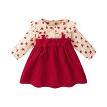 Vestidos De Manga Longa Com Estampa Floral Para Bebês Meninas, Roupas Adoráveis De Princesa Vestidos De Manga Longa Com Estampa Floral Para Bebês Meninas, Roupas Adoráveis De Princesa